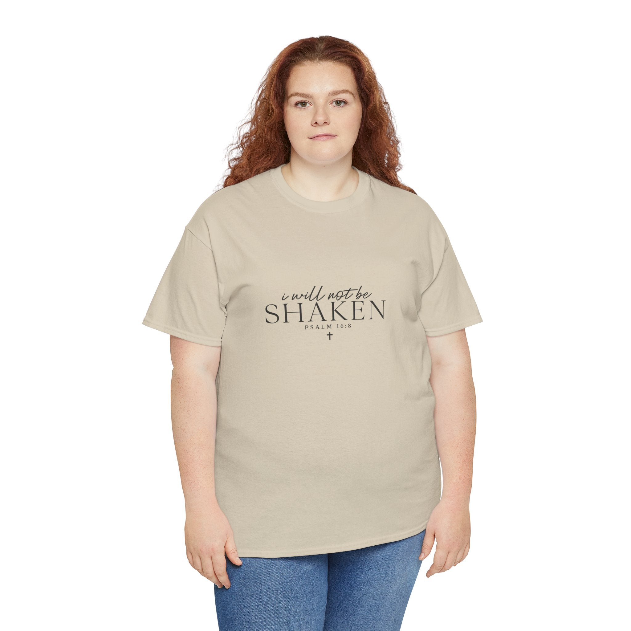 I will Not Be Shaken Unisex Cotton Tee
