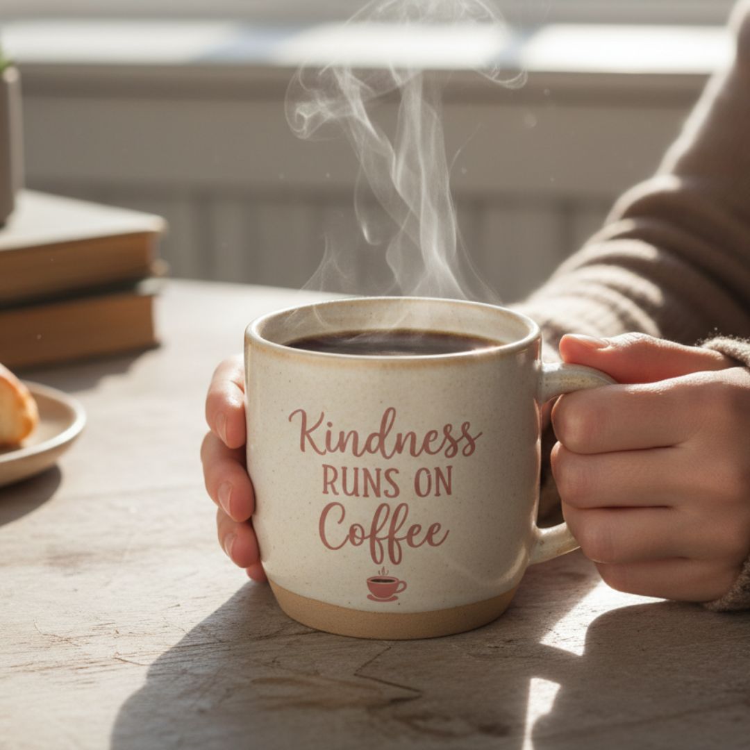 Kindness Runs on Coffee — Clothed in Kindness product by A Pyle of Goodness Company