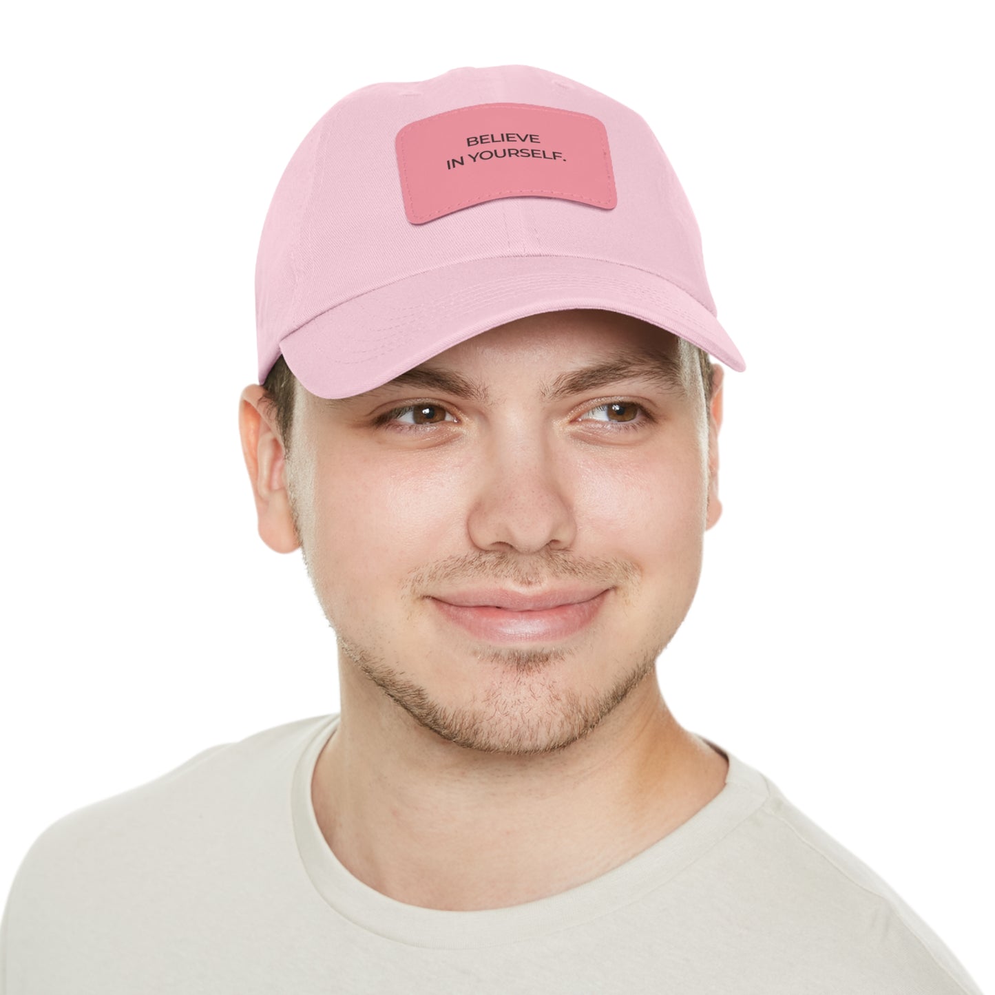 Believe in Yourself Dad Hat — Soft Leather Patch Cap