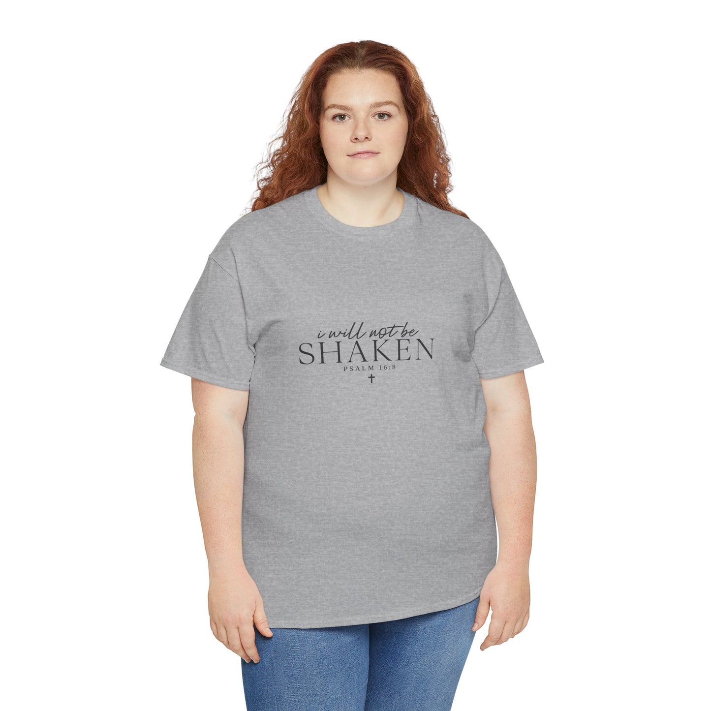 I will Not Be Shaken Unisex Cotton Tee