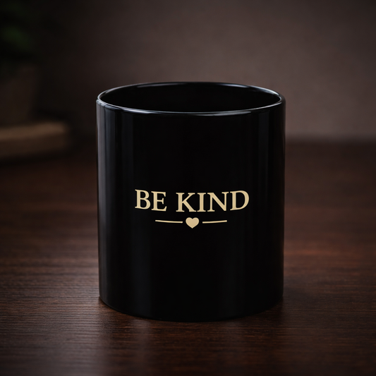 Be Kind — Black Mug (11oz)