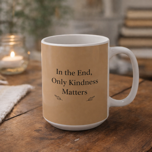 In the End, Only Kindness Matters — 15oz Mug